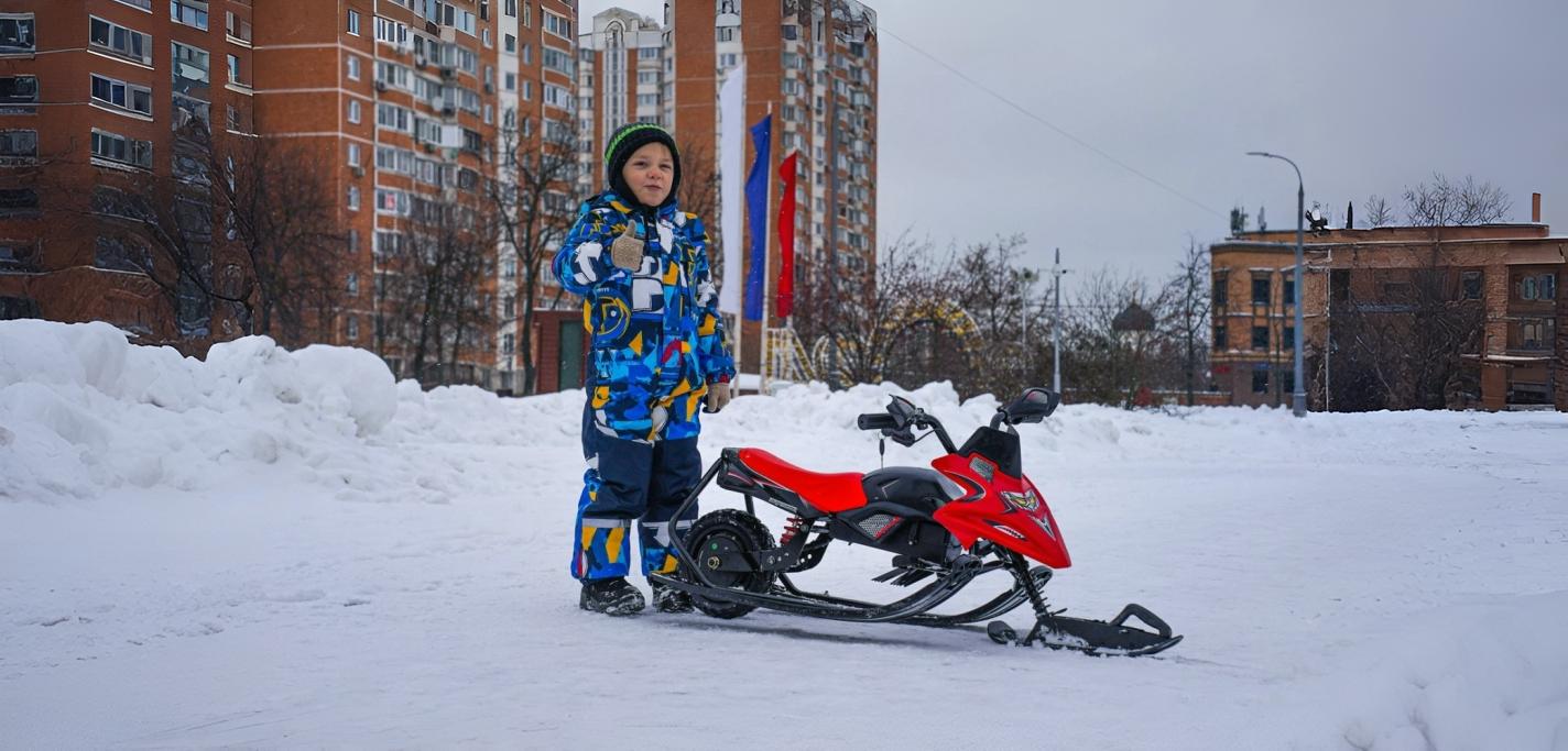 Электроснегокат в зимних условиях