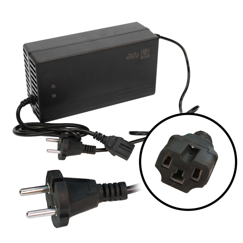 Быстрое зарядное устройство 48V5Ah для электроскутера/электросамоката (АКБ литий) WHITE SIBERIA