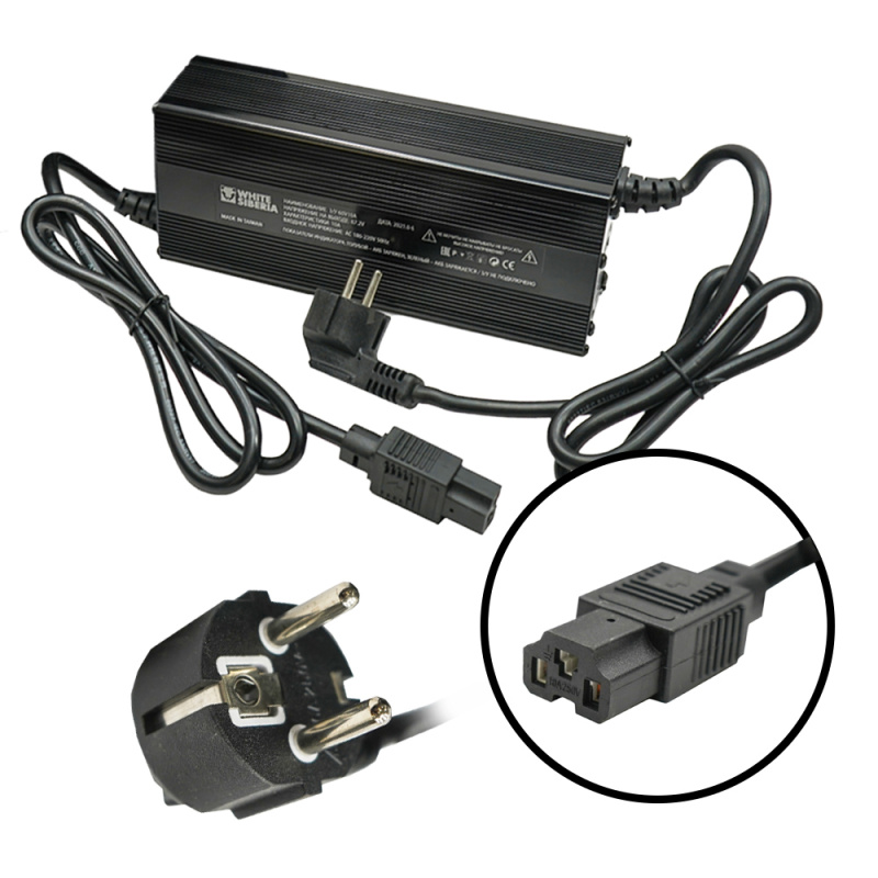 Быстрое зарядное устройство 60V10Ah для электроскутера/электросамоката (АКБ литий) WHITE SIBERIA